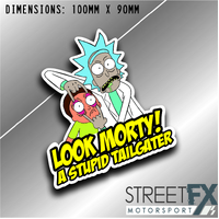 Look Morty A Stupid Tailgater Sticker Funny Culture Vinyl Meme Quirky Car  4x4  