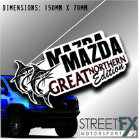 Great Northern Edition Mazda 150mm Sticker Decal 4x4 Camping Caravan Trade    