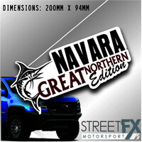 Great Northern Edition Navara Sticker Decal 4x4 4WD Caravan Trade Aussie   