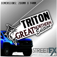Great Northern Edition Triton Sticker Decal 4x4 4WD Caravan Trade Aussie   