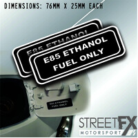 E85 Ethanol Only Sticker Gas Diesel Petrol Fuel Warning Label Car Rental 4x4 