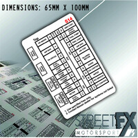 200SX Fusebox Sticker Translation Wiring Fuse English Vinyl For Nissan    