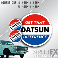 Get that Datsun Difference Sticker Fairlady Patrol Silvia Bluebird Skyline Cherry