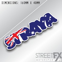 Straya sticker Decal Aussie Flag Australia Patriot slogan bogan 4x4 laptop car