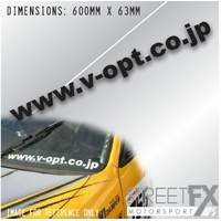 JDM www.v-opt.co.jp Black Sticker Banner JDM Drift Rally Race Window Decal 4x4
