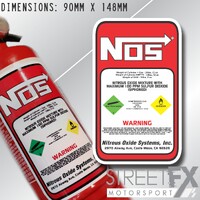 Nitrous Bottle Sticker Decal for Fire Extinguisher DECAL NX ZEX Rat Hot Rod