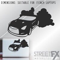 Burnout car laptop sticker decal Drag drift race jdm v8 turbo comptuer stencil