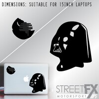 Deathstar Dark Vadar Star Wars sticekr stencil decal laptop computer