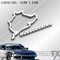 NURBURGRING WHITE Sticker Decal Nrburgring Car Turbo Race Rally Drift JDM Euro