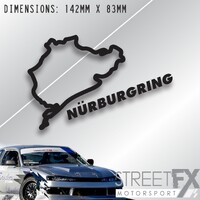 NURBURGRING BLACK Sticker Decal Nrburgring Car Turbo Race Rally Drift JDM Euro