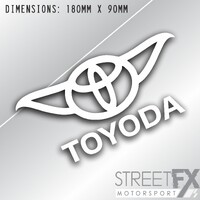 Toyoda Sticker Funny Decal pop culture star wars yoda bumper window for Toyota