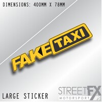 Large FAKE TAXI Sticker Window Decal Funny JDM Drift Turbo Hoon Race Car AU 4x4