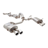 Twin 3in Cat-Back Exhaust w/ Varex Muffler - Brushed Stainless Steel