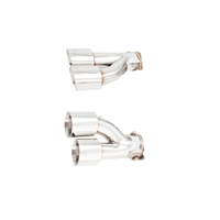 Quad 3" Stainless Tips for Oval Rear Mufflers (Mustang GT 14-17)