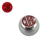 Red on silver billet gear shift knob to suit CUBE short shifters