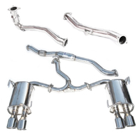 Q300 Turbo Back Exhaust - Polished Stainless Tips (WRX 2015+) Auto