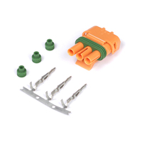 Plug and Pins Only - Delco Weather Pack 3 Pin GM Style MAP Sensor Connector - Orange
