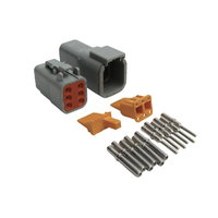 Plug and Pins Only - Matching Set of Deutsch DTM Connectors - 7.5 Amp