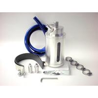 Oil Catch Can Kit w/6AN + 8AN Fittings - Silver