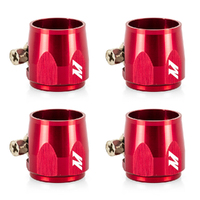 -10AN Hex Hose Finisher Clamp Set - Red