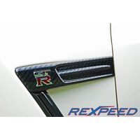 Rexpeed Logo Fender Cover Matte for 2008-2014 Nissan GT-R R35 N04