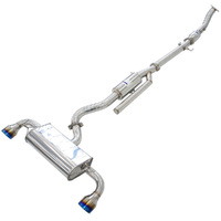 Q300 O2 Back Exhaust w/Catless Front Pipe, Ti Tips (GR Yaris 20-21+)