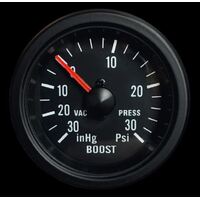 2-1/16in Mechanical Boost Gauge Clear Lens White LED