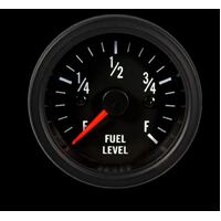 2-1/16in Electrical Fuel Level Gauge Clear Lens White LED