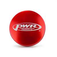 PWR Small Billet Cap Cover - Red