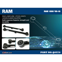 Rear Lower Control Arm - Standard - Hardened Rubber (Ram 09-18)