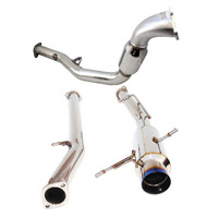 N1 Turbo Back Exhaust Non Resonated w/Catless Down Pipe, Ti Tip (WRX/STI GD 01-07)