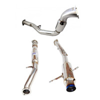 N1 Turbo Back Exhaust Resonated w/Catless Down Pipe, Ti Tip (WRX/STI GD 01-07)