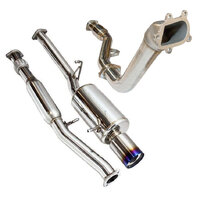 G200 Turbo Back Exhaust w/Hyperflow Down Pipe, Ti Rolled Tip (Forester XT SG 03-08)