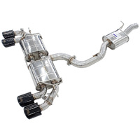 R400 Signature Edition Valved Turbo Back Exhaust with Oval Black Tips (Golf R 13-17)