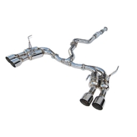 R400 Turbo Back Exhaust System with SS Tips (WRX 15-20)