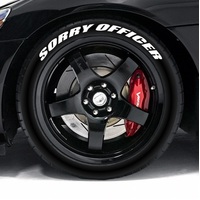 SORRY OFFICER Tire Lettering - Tyre Letters