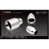 5in Round Rolled-In Tip (3in Inlet) Stainless Steel