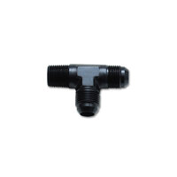 Male Flare Tee with Pipe On Run Adapter Fitting Size: -10AN x 1/2" NPT