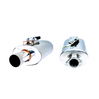 Varex Universal Oval Muffler - 3.5in Inlet, 3.5in Outlet
