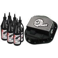 aFe Power Front Diff Cover w/ 75W-90 Gear Oil 5/94-12 Ford Diesel Trucks V8 7.3/6.0/6.4/6.7L (td)