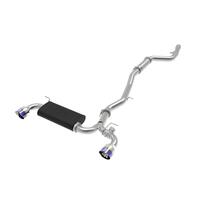aFe POWER Takeda 2020 Toyota Supra L6-3.0L (t) 3in-2.5in 304 SS CB Exhaust Blue Flame Tips