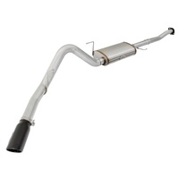 aFe MACHForce XP Exhaust 3in-3.5in SS Single Side Exit CB w/ Black Tips 15 Ford F150 V8 5.0L CC/SB