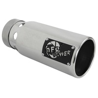 aFe SATURN 4S 4in SS Intercooled Exhaust Tip - Polished 4in In x 5in Out x 12in L Bolt-On