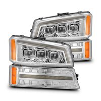 AlphaRex 03-06 Chevy Silverado 1500/2500HD/3500HD/Avalanche Chrome NOVA LED Proj Headlights