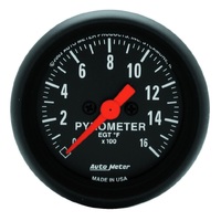 Autometer Z-Series 52mm 0-1600 Def F Full Sweep Electronic Pyrometer Gauge