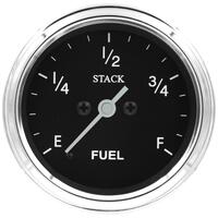 Autometer Stack 52mm 0-280 Ohm Programmable Pro Stepper Motor Fuel Level Gauge - Classic
