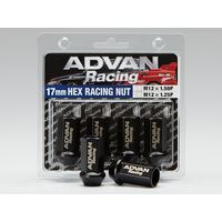 Advan Lug Nut 12X1.5 (Black) - 4 Pack