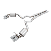 AWE Tuning 2018+ Ford Mustang GT (S550) Cat-back Exhaust - Touring Edition (Quad Chrome Silver Tips)