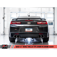 AWE Tuning 16-19 Chevrolet Camaro SS Axle-back Exhaust - Track Edition (Quad Chrome Silver Tips)