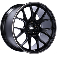 BBS CH-R 20x10.5 5x120 ET35 Satin Black Polished Rim Protector Wheel -82mm PFS/Clip Required